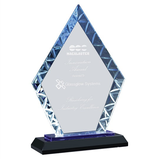 Diamond Accent Glass on Black or Blue Base
