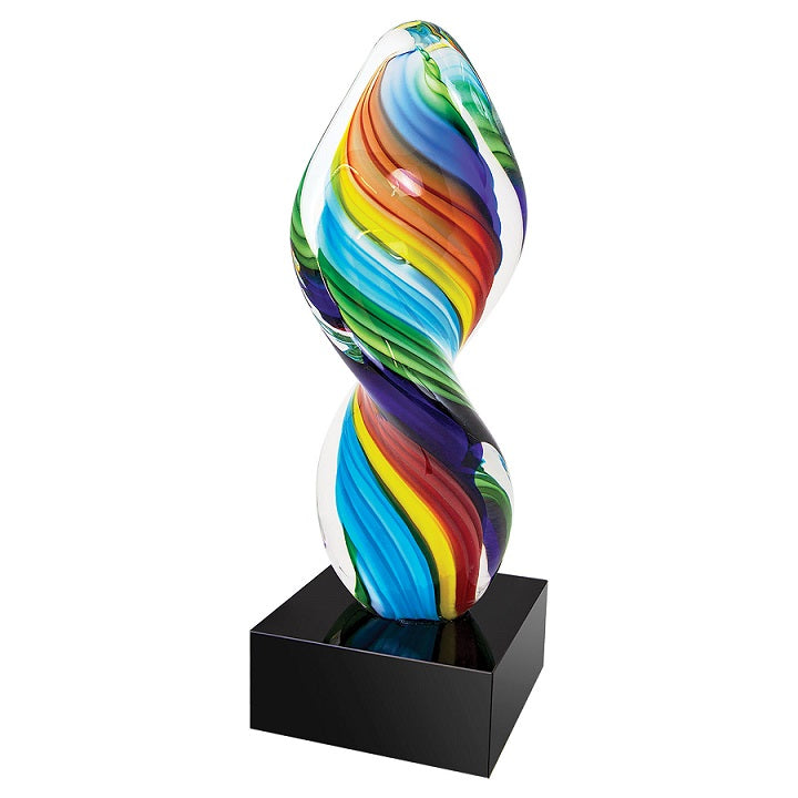 Rainbow Twist Art Glass