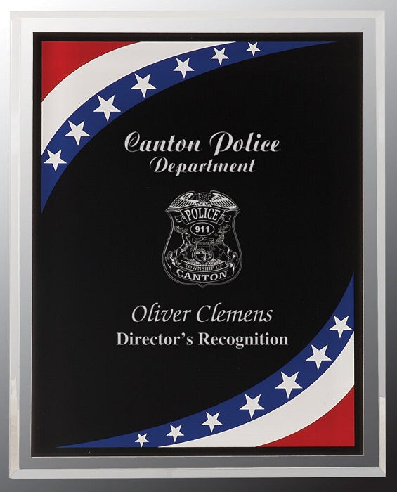 Stars & Stripes Border Clear-Plaq Acrylic