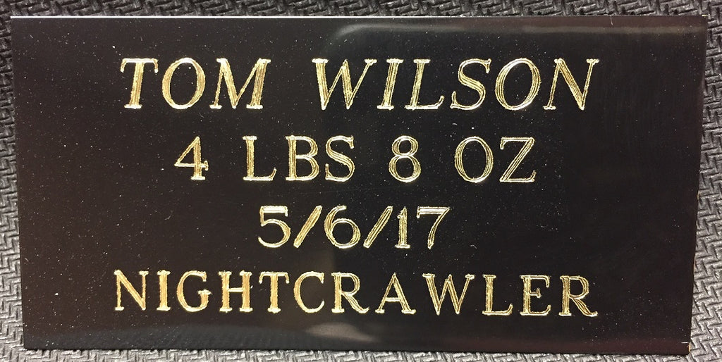 Metal Plate with Custom Diamond Drag Engraving