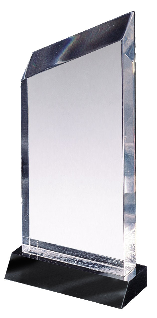 Clear Wedge Blank on Black Base