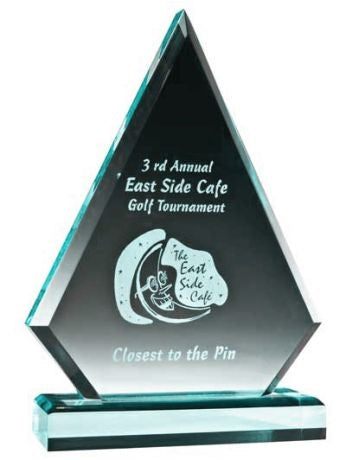 Jade Triangle Blank on Green Base