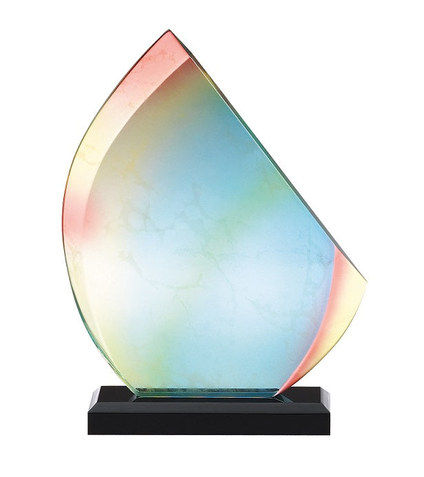 Hand-crafted Rainbow on Black Base Award