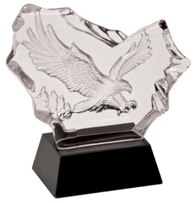 Crystal Carved Eagle on Black Base