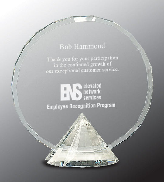 Round Crystal on Clear Diamond Base