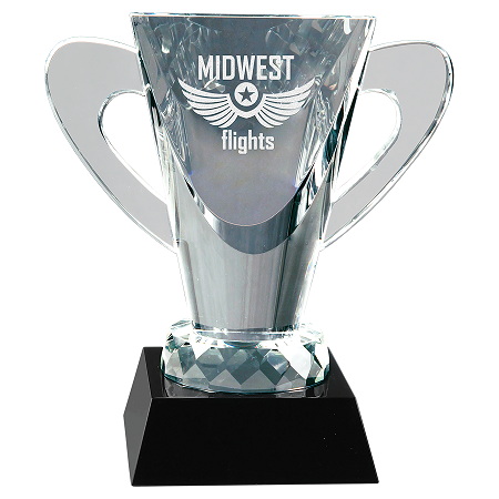Crystal Cup on Black Pedestal Base