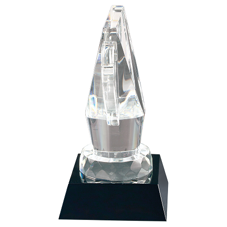 Crystal Cup on Black Pedestal Base
