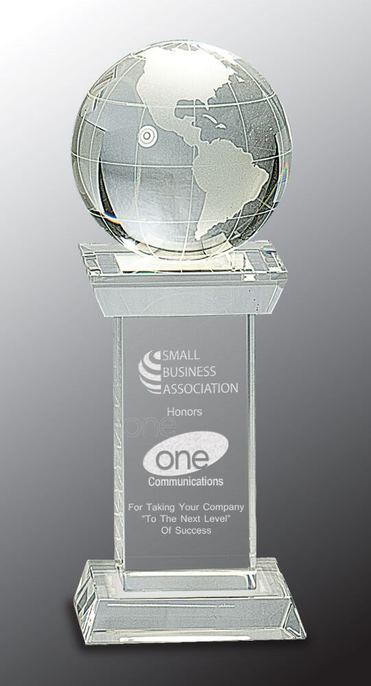 Crystal Globe on Clear Tower