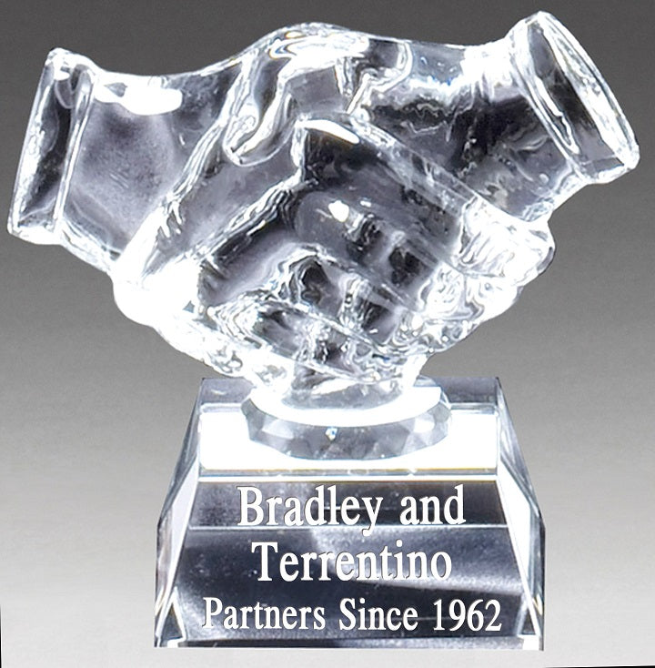 Crystal 3-D Block Handshake