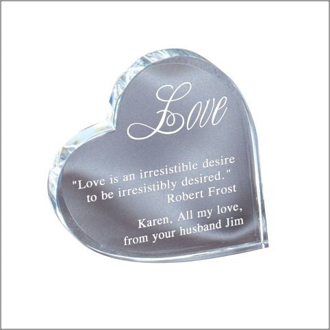 Tipped Crystal Heart