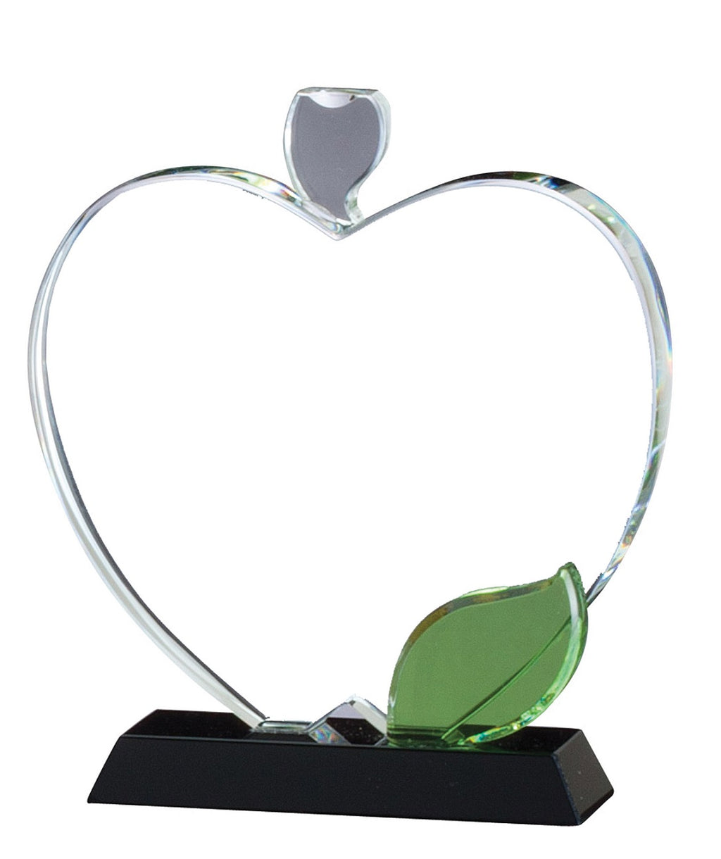 Crystal Apple with Color Leaf