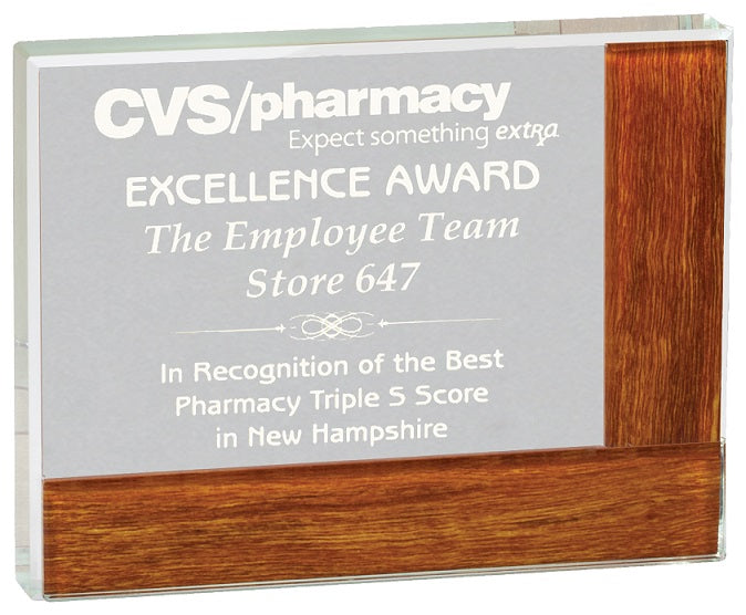 Optical Rectangle w/ Wood Edge