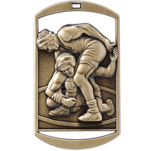 Dog Tag Medal - Wrestling