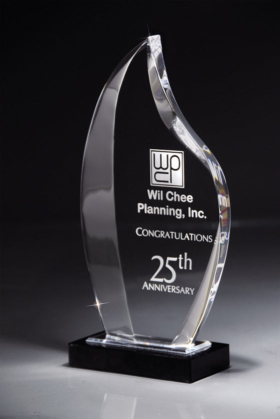 Deep Bevel Nile Award on Black Marble Base