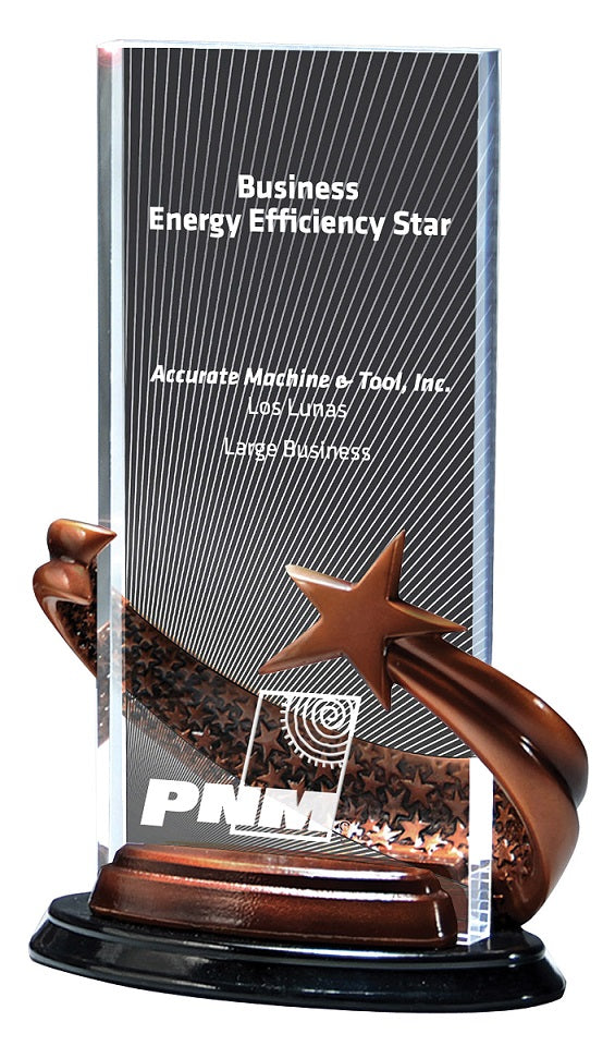 Bronze Brilliance Star Award in Rectangle Radiant Pattern