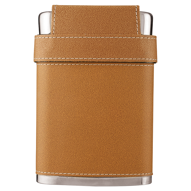 Leather Wrapped Stainless Steel Flask Kit