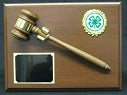 Royal Wood Gavel Plaque - 9x12