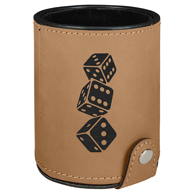 Laserable Leatherette Dice Cup