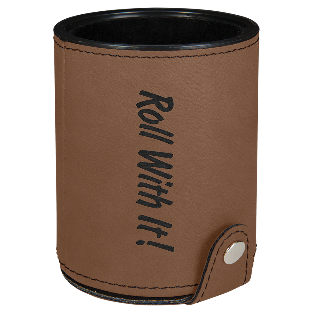 Laserable Leatherette Dice Cup