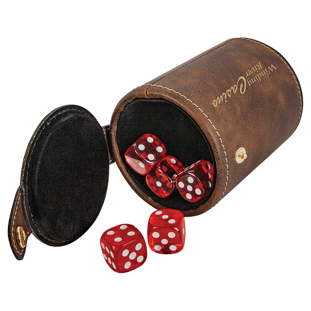 Laserable Leatherette Dice Cup