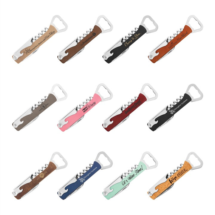 Leatherette Wine Bottle Opener