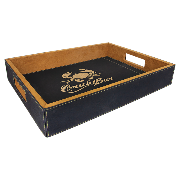 Laserable Leatherette Trays