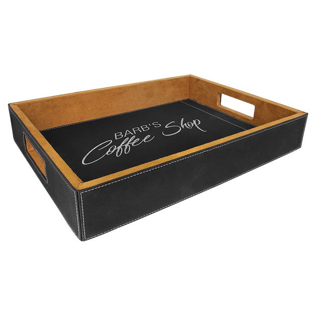 Laserable Leatherette Trays