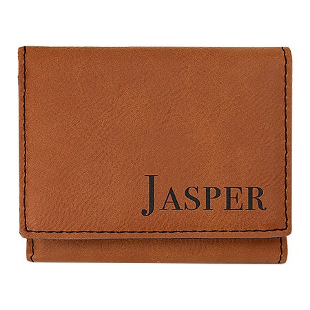 Laserable Leatherette Trifold Wallets