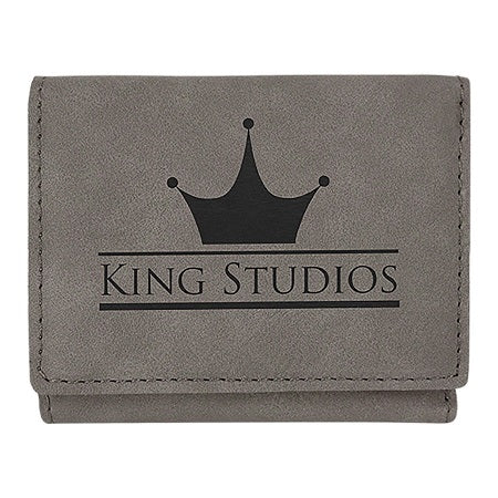 Laserable Leatherette Trifold Wallets