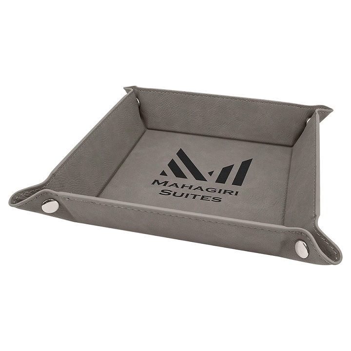 Laserable Leatherette Snap Up Tray