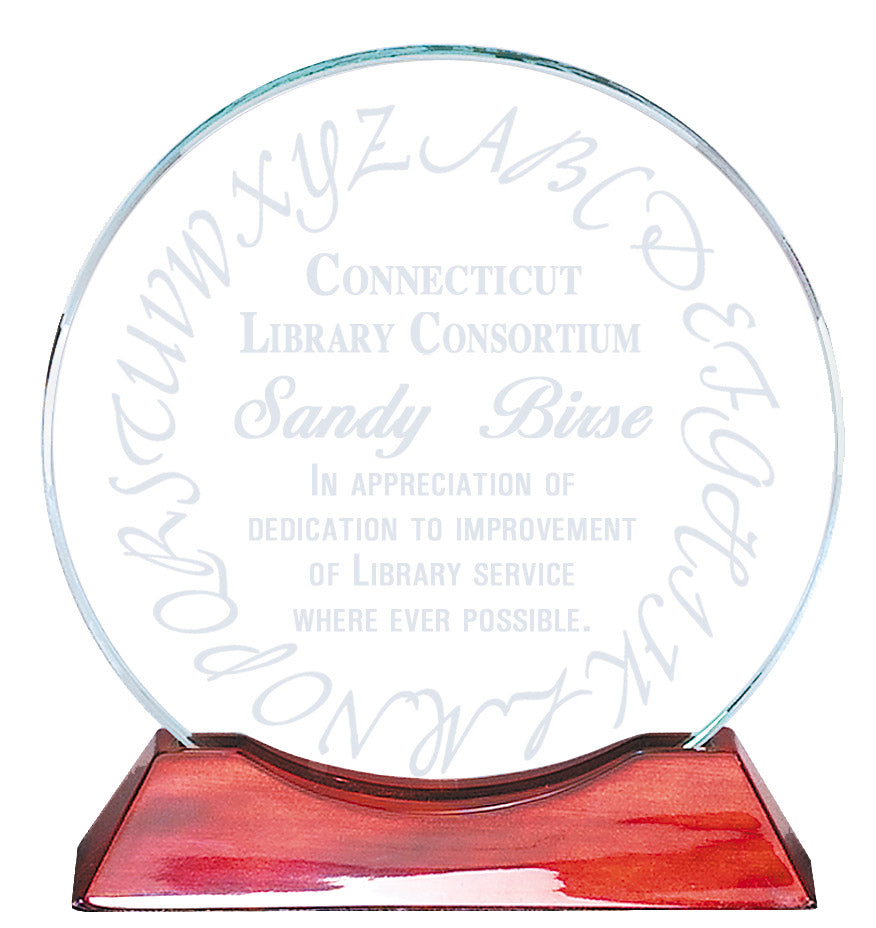 Elegant Glass Disc Award