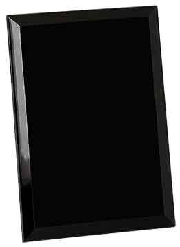 Black Glass Mirror Plaque