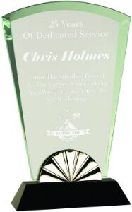 Fan Horizon Glass with Black Base