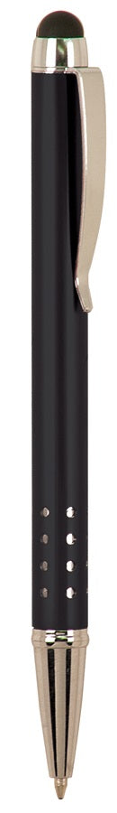 Silver Trim Laserable Pen with Stylus