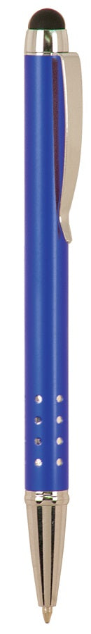 Silver Trim Laserable Pen with Stylus