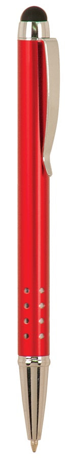 Silver Trim Laserable Pen with Stylus