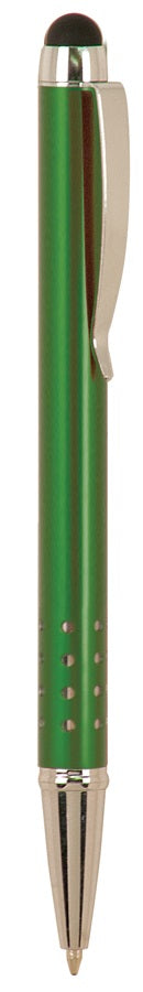 Silver Trim Laserable Pen with Stylus