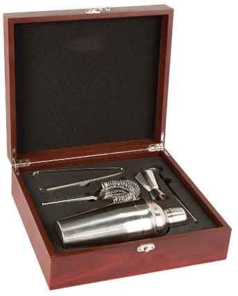 Martini Set in Rosewood Box