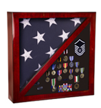 Rosewood Piano Finish Flag Case - 17.75"