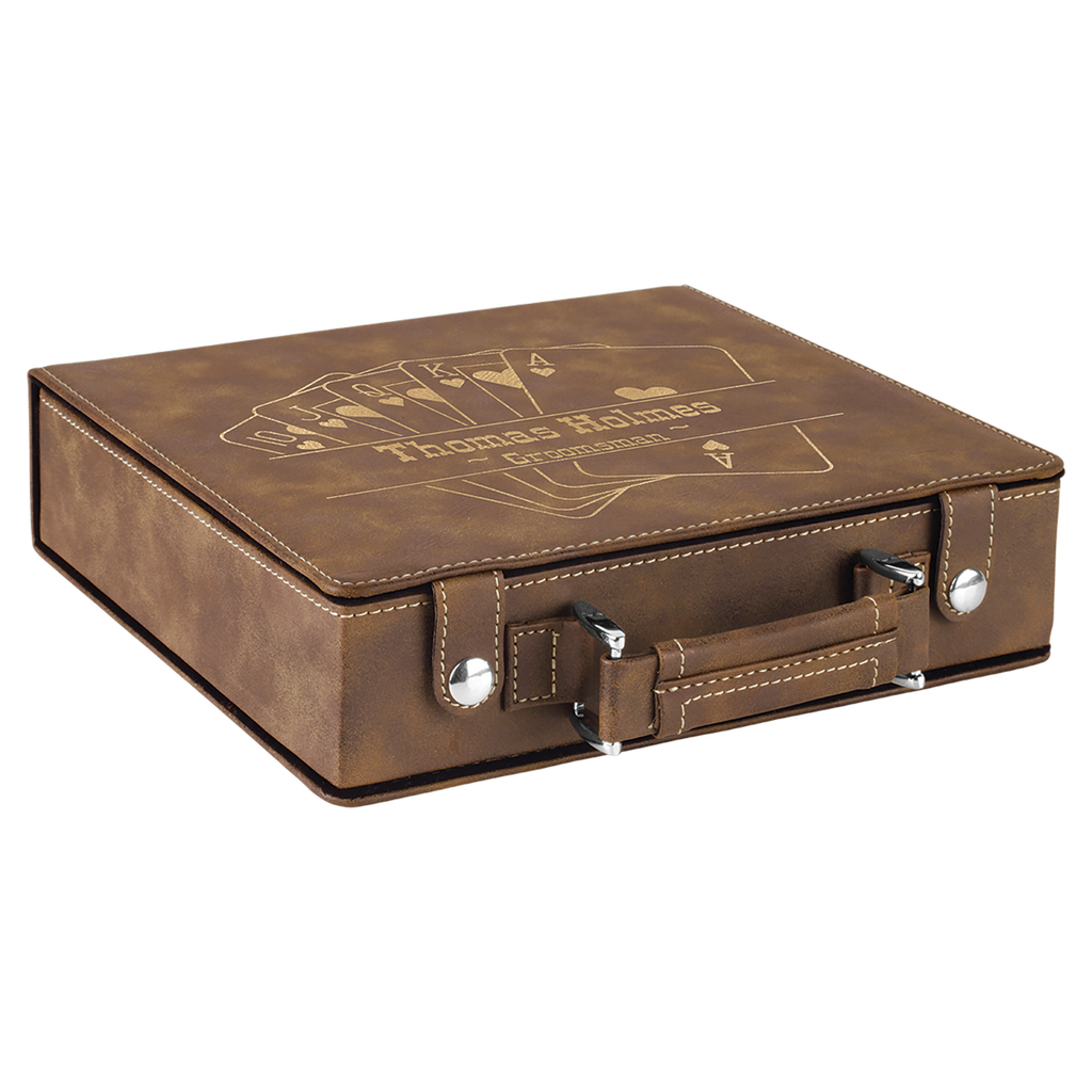 Laserable Leatherette Poker Sets