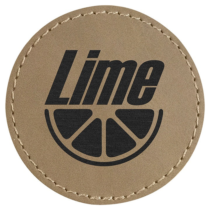 Laserable Leatherette Circle Patches