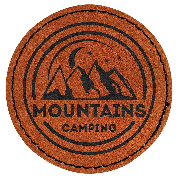 Laserable Leatherette Circle Patches