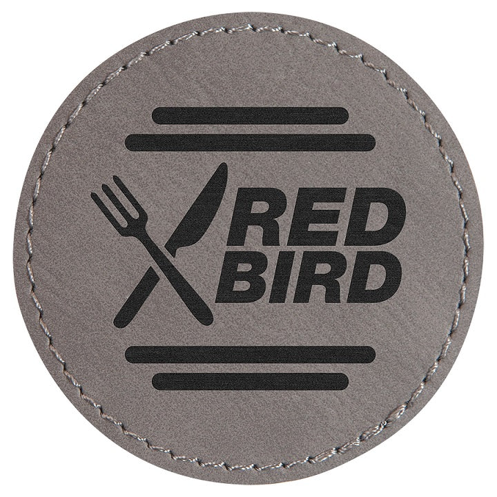 Laserable Leatherette Circle Patches