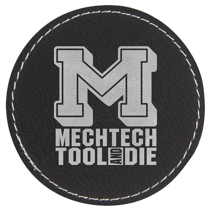Laserable Leatherette Circle Patches