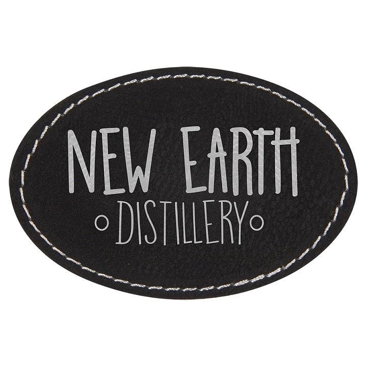 Laserable Leatherette Oval Patches