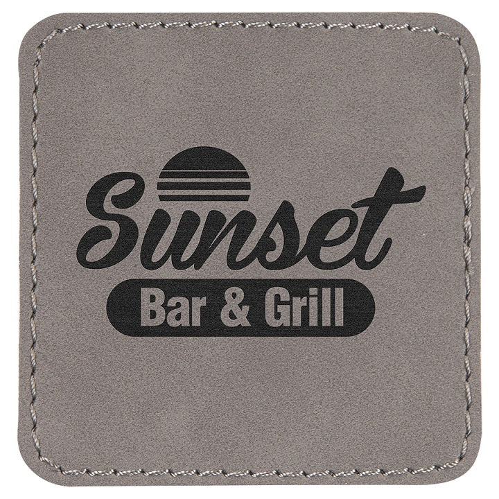Laserable Leatherette Square Patches