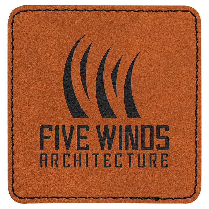 Laserable Leatherette Square Patches