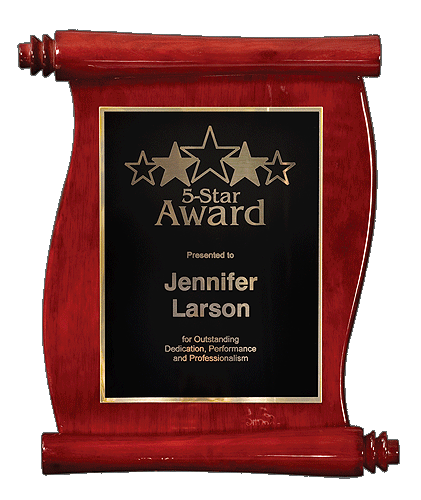 Ruby Piano Scroll Plaque