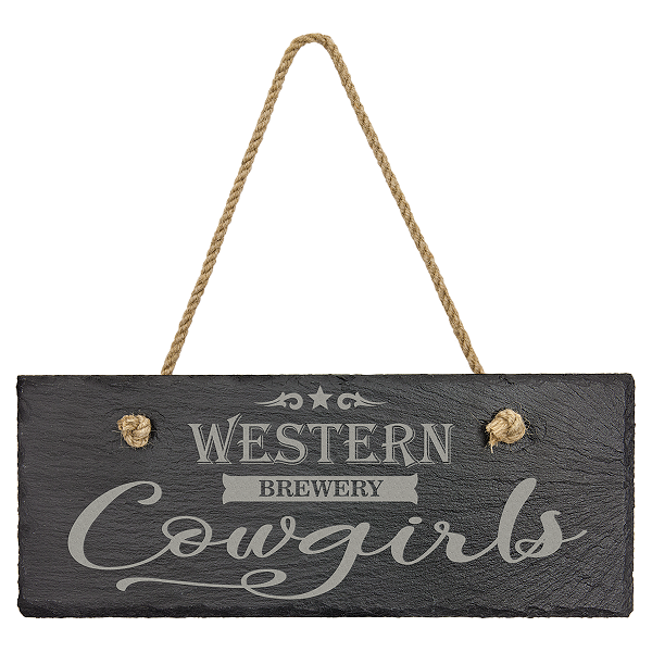 Rectangle Slate Decor with Hanging String