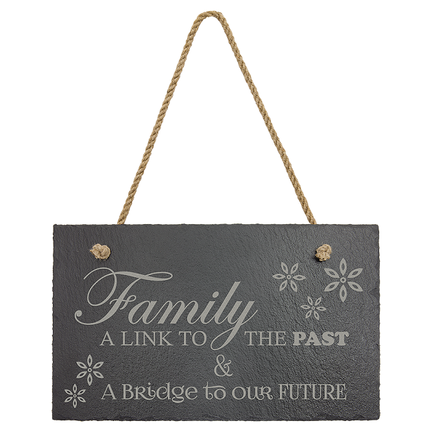 Rectangle Slate Decor with Hanging String